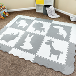 Load image into Gallery viewer, Extra Large 5×7 Non-Toxic Foam Play Mat - Grey/White
