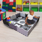 Load image into Gallery viewer, Non-Toxic Foam Play Mat - Black White &amp; Grey
