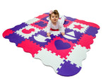 Load image into Gallery viewer, Non-Toxic Foam Play Mat - Pink Purple &amp; White

