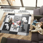 Load image into Gallery viewer, Extra Large 5×7 Non-Toxic Foam Play Mat - Black/Grey/White
